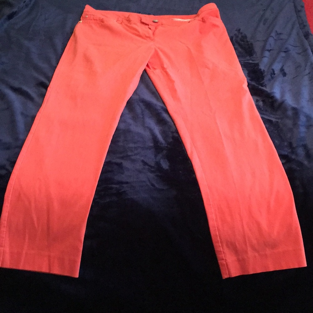 New Directions 5 pocket pants, size 16; Coral